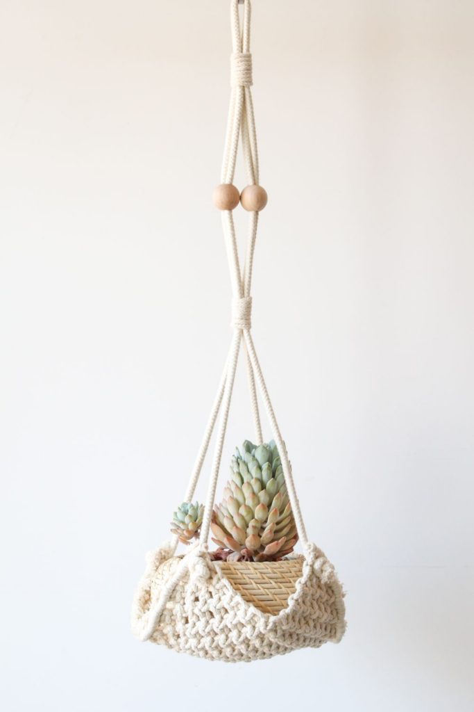 casulo wall art / boho modern hanging planter